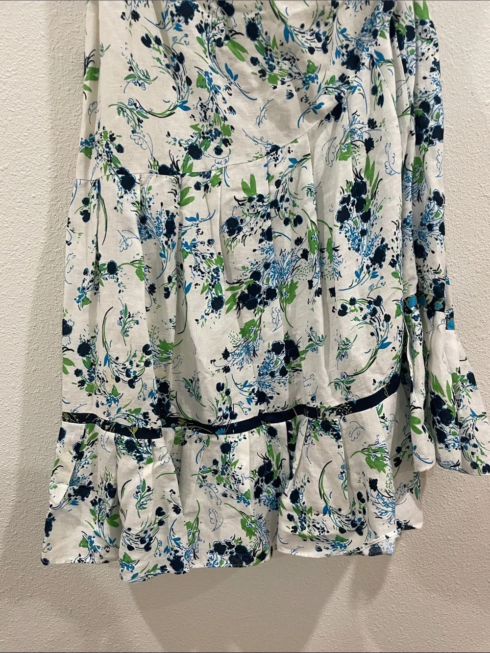 Free People x Revolve All Mine Floral One-Shoulder Mini Linen Dress Medium